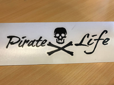 Decal Pirate Life Lrg Blk